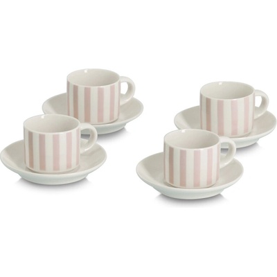 ZELLER Sada šálků s podšálkem 8 ks porcelán na espresso 70ml