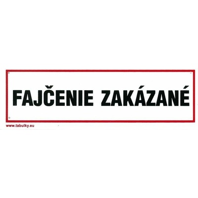 Plastová tabuľka - Fajčenie zakázané 210x70mm