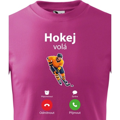 Dětské tričko Hokej volá Purpurová Canvas Dětské tričko Bezvatriko.cz 2895