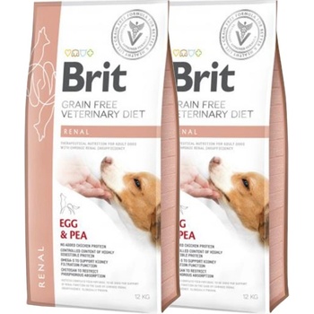 Brit Veterinary Diets GF dog Renal 2 x 12 kg