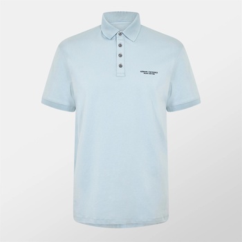 Image 1 of Armani Exchange Блуза с яка Armani Exchange Jersey Cotton Polo Shirt - Ash Blue U9287