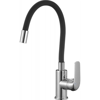 Laveo Стоящ смесител за кухня с гъвкава черна лебедка (761d)