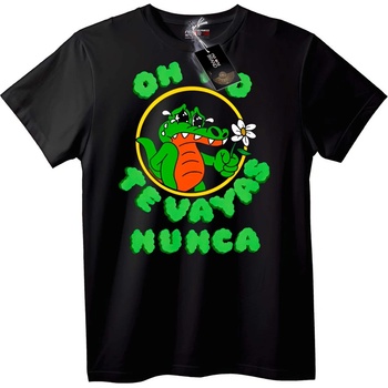 NOONEBRAND Тениска с крокодил и цвете - 2XL, White