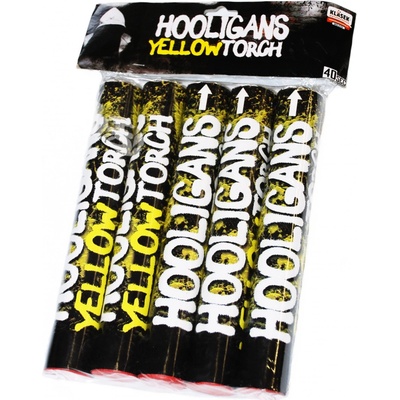 Fotbalová pochodeň žlutá bílý dým 25 mm 5 ks