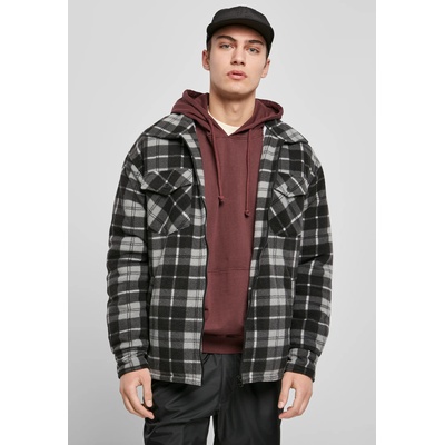 Urban Classics Мъжко карирано яке в черно Urban Classics Plaid Teddy LinedUB-TB3805-00826 - Черен, размер L