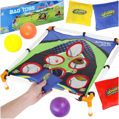 FunPlay 6183 Hádzanie vreciek na terč 71x71x36,5cm viacfarebné