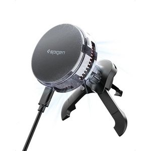 Spigen ESSENTIAL PELTIER EV25MFAQ държач за кола за вентилация, Qi2, ЧЕРЕН ACP10511 (ACP10511)