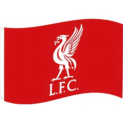 Liverpool FC Vlajka Liverpool FC, červená so znakom, 152 x 91 cm