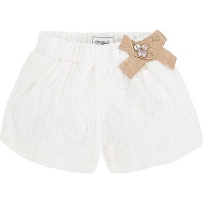 Mayoral dívčí krajkové kraťasy smetanové