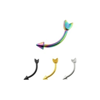 Piercingate piercing do obočí šíp POB00200 černá