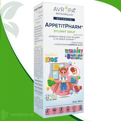 Avropa AppetitPharm KIDS bylinný sirup 200 ml