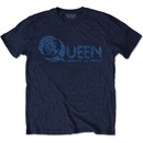 Queen tričko News of the World 40th Vintage Logo modré