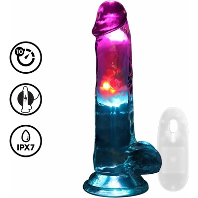 RealRock LED Vibrating Cock with Balls 7″ 18 cm