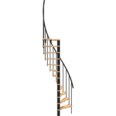 Minka STAIRS Priestorovo točité schodisko Suono Smart buk/čierna 133 x 78 cm