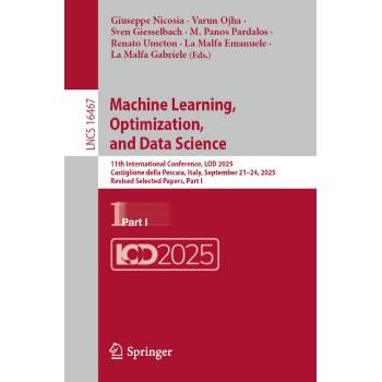 Machine Learning, Optimization, and Data Science