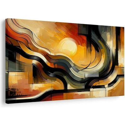 Obraz moderní sluneční harmonie - 120x80