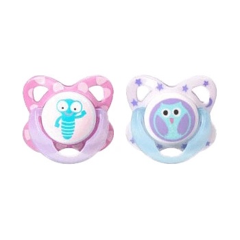 Tommee Tippee latex ortodontické 2 ks 6-12m Basic-dievča