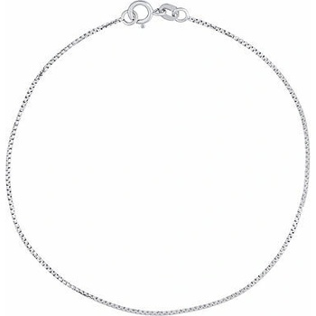 Silvego Zlatý náramok Box z bieleho zlata 0,8 mm FNN1224BGW