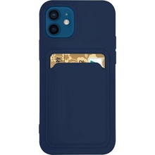 Hurtel Silikonové pouzdro na karty, peněženka s přihrádkou na karty a dokumenty pro Xiaomi Redmi Note 10 5G / Poco M3 Pro, tmavě modré