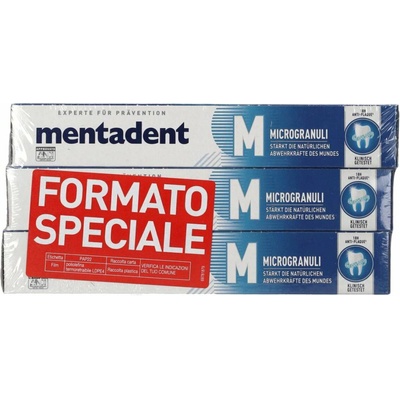 Mentadent s micro zrniečkami 3 x 75 ml