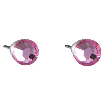 JSB Swarovski Elements s broušeným krystalem tvar tečka růžové 713907 rose