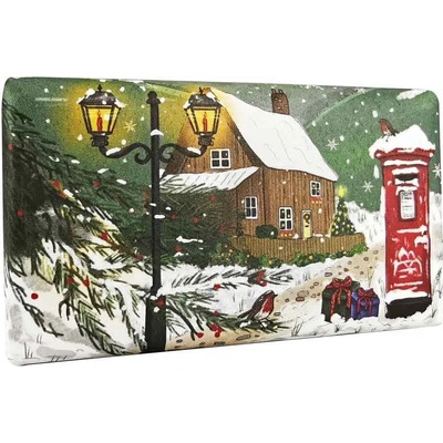 English Soap Company Vánoční tuhé mýdlo Zimní krajina Břečťan & Cesmína 190 g