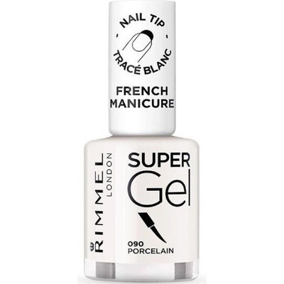 Rimmel London RIMMEL Super gel, lak na nechty s 3D efektom 090 Porcelain 12 ml, 090 Porcelain