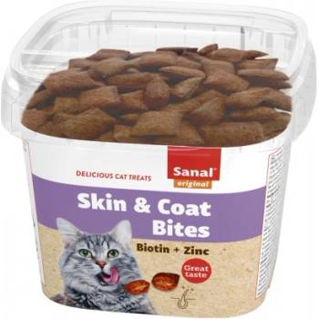 Sanal Bites SANAL Cat Skin & Coat Bites - за лъскав косъм, 75 гр, Холандия SC1591