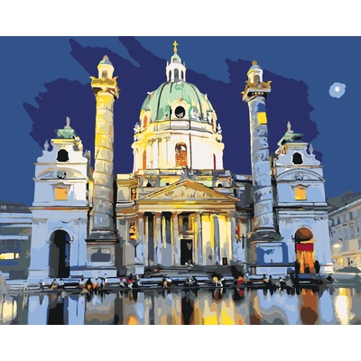 ZUTY Malování podle čísel ST CHARLES VE VÍDNI Rozměr 80 x 100 cm Rámování vypnuté plátno na rám
