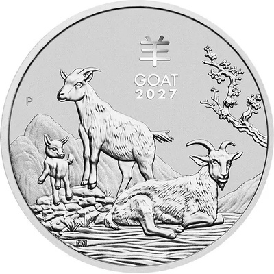 Perth Mint Strieborná minca Rok Kozy Lunar III 2027 5 oz