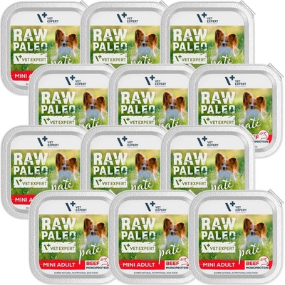 Vetexpert Raw Paleo Adult Mini Pate Beef 12 x 150 g