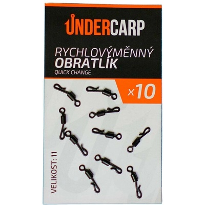 UnderCarp Rýchlovýmenný Obratlík Quick Change Veľkosť 11 10 ks