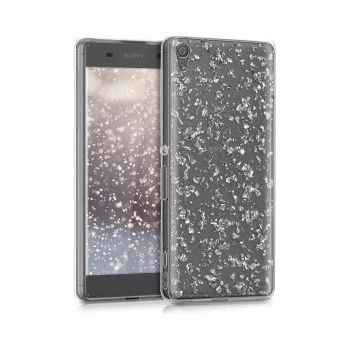 Image 1 of kwmobile Прозрачен калъф с дизайн снежинки за Sony Xperia XA - сребрист