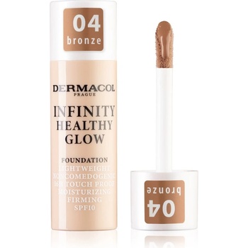 Dermacol Infinity Healthy Glow течен фон дьо тен SPF 10 цвят 04 Bronze 20 гр
