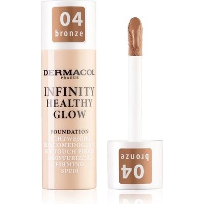 Dermacol Infinity Healthy Glow течен фон дьо тен SPF 10 цвят 04 Bronze 20 гр