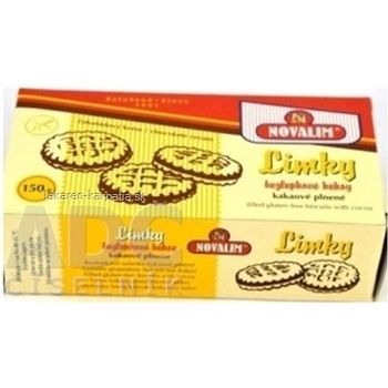 LIMKY DIÉTNE KEKSY KAKAOVÉ - bezlepkové, plnené 1x150 g