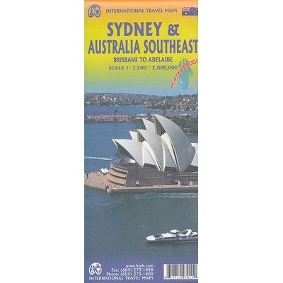 ITMB Publishing plán Sydney 1:7,5 t.,Australia Southeast 1:2 mil. ITM voděodoln