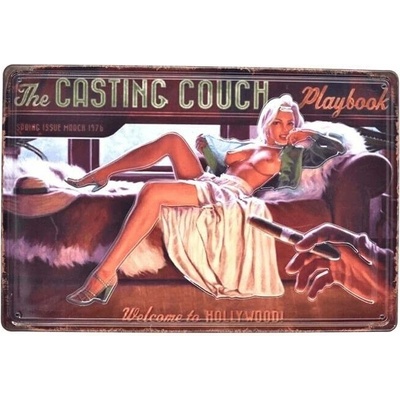 Ceduľa The Casting Couch Playbook Plechová tabuľa