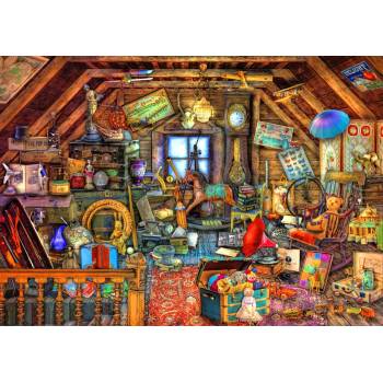 Image 1 of Bluebird Puzzle - Puzzle Stewart: Hidden Object Attic - 1 500 piese