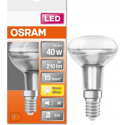 Osram LED STAR R50 E14 2,6W/827 SR5040W teplá