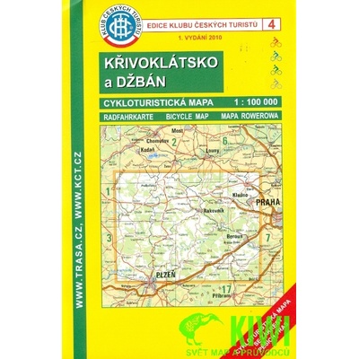Křivoklátsko a Džbán cyklomapa 1:100 000 KČT 4