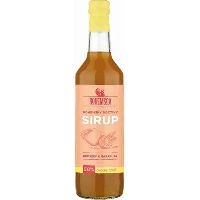 Bohemsca Sirup Broskev a Marakuja 0,5 l