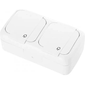 VIKO КОНТАКТ ДВОЕН IP54 БЯЛ VIKO BY PANASONIC Palmiye (8691138147624)