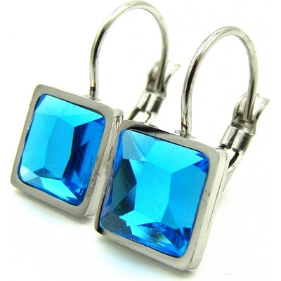 Steel Jewelry náušnice Chirurgická ocel TYRKYSOVÉ dámské 231094