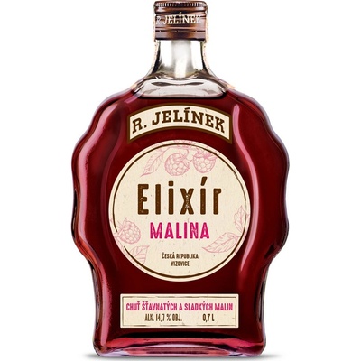 R. Jelínek Malinový Elixír 14,7% 0,7 l (čistá fľaša)