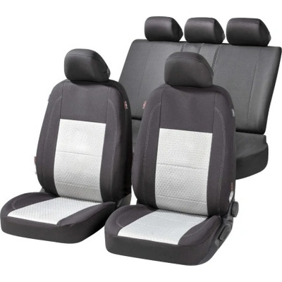 Autopoťah Premium Avignon so zipsom čierna/strieborná