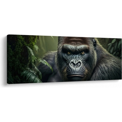 Obraz - Portrét gorily, jednodílný 100x40 cm – Hledejceny.cz