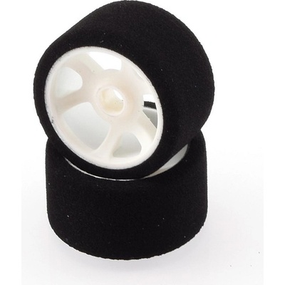 HOT RACE TIRES Predné pneumatiky Moss 1/12 biely disk SOFT T-FOAM