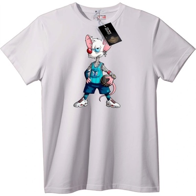 NOONEBRAND Тениска Карикатурна Баскетболна Мишка - XL, Black