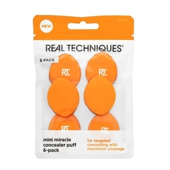 Real Techniques Mini Miracle Concealer Puff 6 Pack гъбичка за фон дьо тен